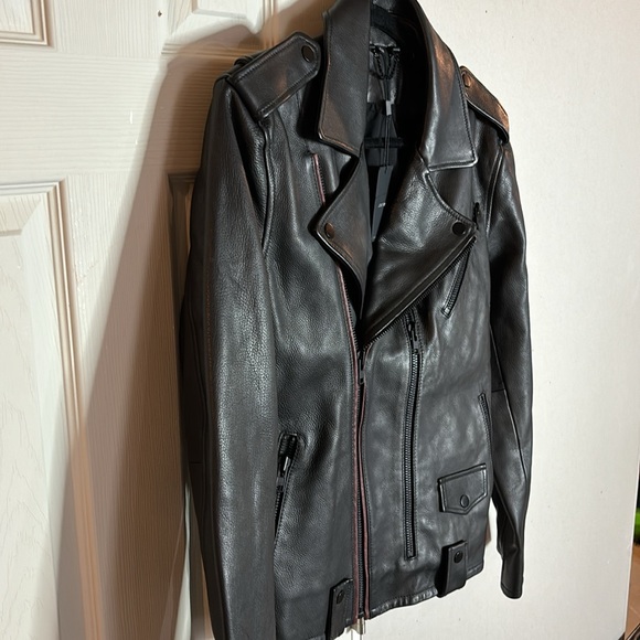 Joe's Jeans Collection Heavy Leather Jacket - Picture 10 of 11